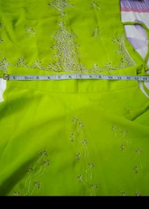 cloths for donation with green lahenga
