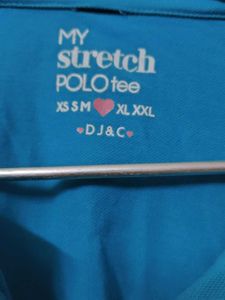 Comfort Fit Blue Short Sleeve Polo T-Shirt Women