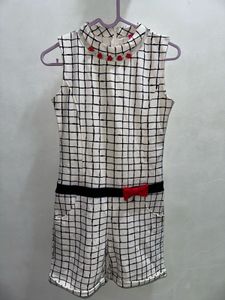 Kids Checkered Romper - Size 38