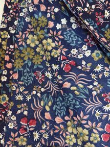 Blue Floral Print Fabric