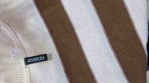 Striped Knit Cropped Sweater