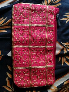 Elegant Pink &amp; Gold Pouch
