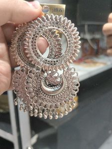 Silver Tone Dangle Earrings