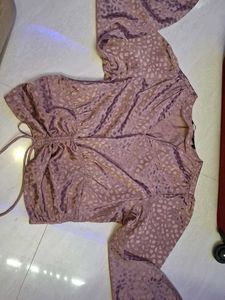 Mauve Animal Print Top