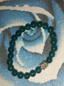 natural green onyx and blue chalcedony bracelets