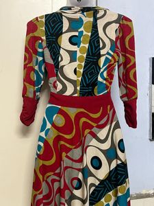 Dior Fashion Abstract Print Dress