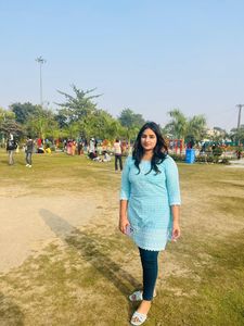 Blue Embroidered Tunic Top