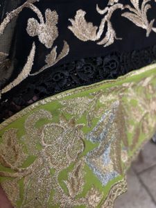 Black &amp; Green Georgette Pyjami Suit