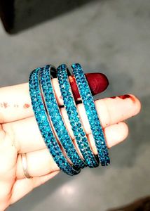 Sparkling Teal Bangle Set