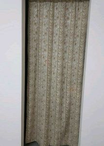 Elegant Beige Floral Curtains (2 Window + 1 Door)