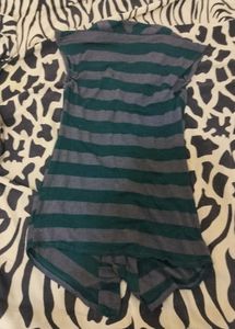 Green Long Line Top