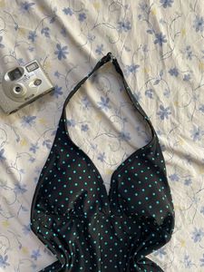 Polka Dot Halter Neck Top