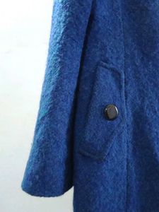 Elegant Blue Button-Down Coat