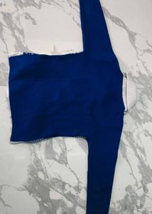 Stylish Blue &amp; White Cardigan