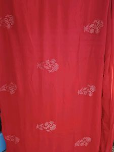 Elegant Red Floral Saree