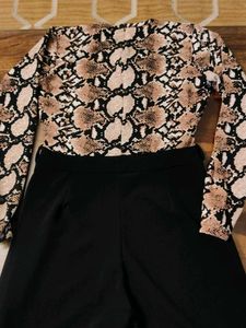 Stylish Animal Print Jumpsuit