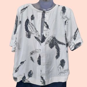 Feather Print Top