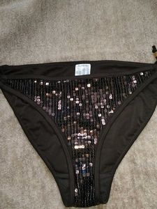 Black Sequin Bikini Bottom