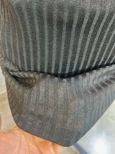 MANGO Black Ribbed Knit Co-ord Set