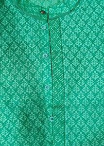 Green Chikan Work Kurta Pajama Set for men