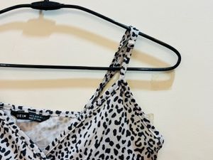 Y2k Leopard Printed Crop Top