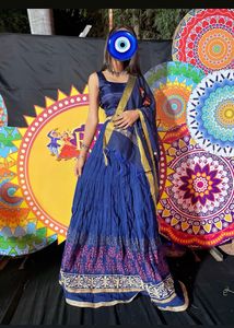 Ethnic Blue Skirt