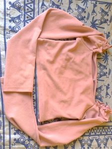 Peach Ruched Crop Top