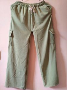 Sage Green Cargo Sweatpants