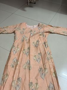 Peach Printed Kurta