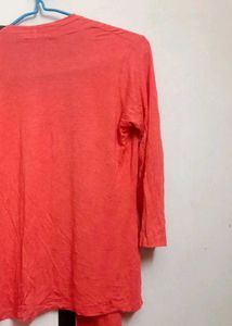 Coral Open Cardigan