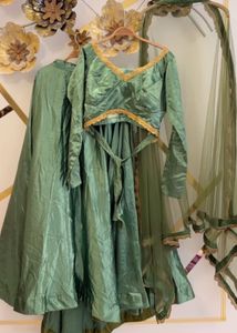simple desi tie knot lehenga