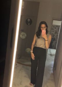 High Neck Metallic Top