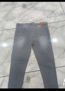 Combo Of 2 High-Waisted Jeans Grey &amp; White Jegging