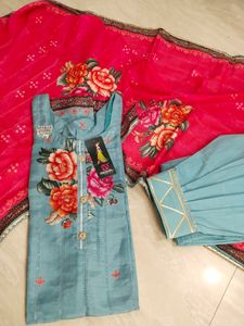 Partywear Afgani Kurta With Beautiful Duppata