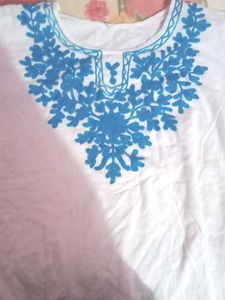 Embroidered White Top