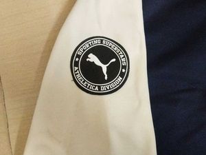 Puma Navy &amp; White Varsity Jacket