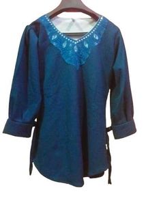 Elegant Blue Top .