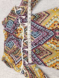 Patterned Off-Shoulder Top For Women