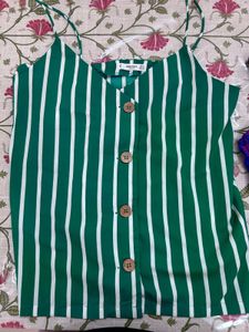 Striped Green Cami Top