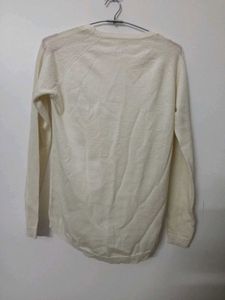 Casual White Long Sleeve Top