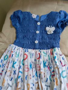 Cute Blue &amp; White Kids Dress size 18