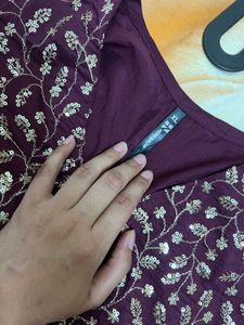 Women Embroidered Straight Kurta Set