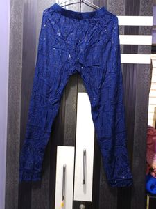 Blue Legins With Sequence