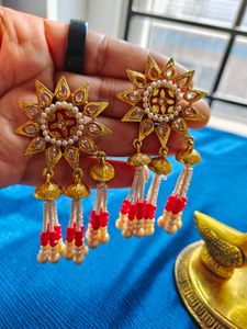 💥⚡ limited 199Rs⚡Elegant Kundan Tassel Earrings