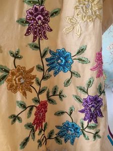 Embroidery Beautiful Cotton Straight Kurti 😍