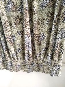 Animal Print V-Neck Top