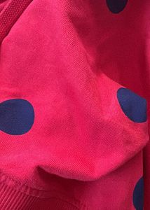 Croped Ladybug Printed Sweatshirt With A Cap