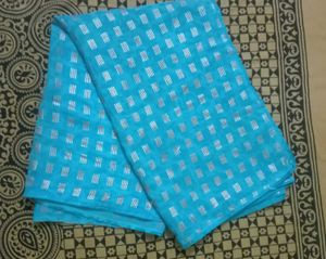 Teal Textured Patterned Fabric very new