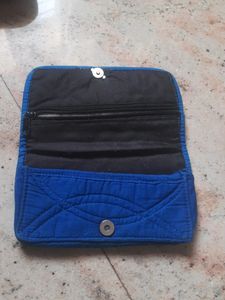 Blue Emroidry Hand Purse