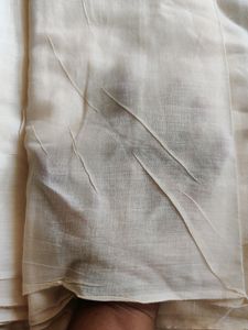 Pure Cotton Dress Material (Off-white)
